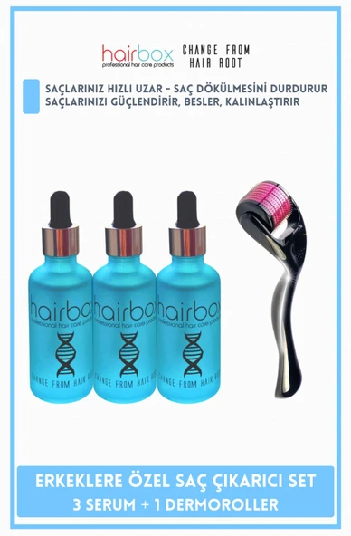 Hairbox Erkek Saç Serumu, Saç Çıkaran Serum , (3 Adet Serum Tarak Hediye )