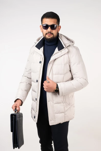 MONTESORİ KAPŞONLU ERKEK ŞİŞME MONT - 3