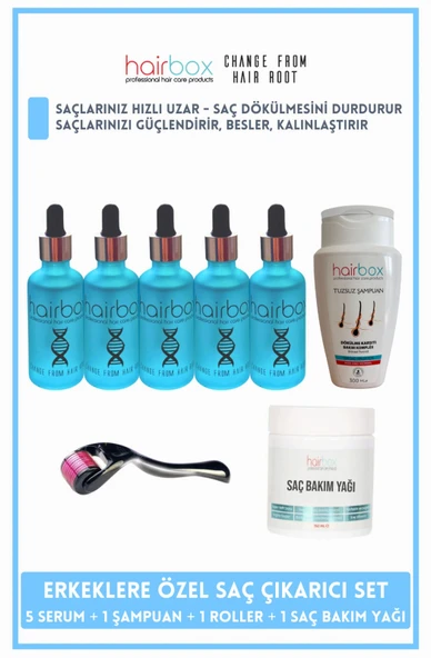 Hairbox Erkek Saç Serumu, Saç Serumu , (5 ADET SERUM ŞAMPUAN TARAK VE YAĞ) - 6
