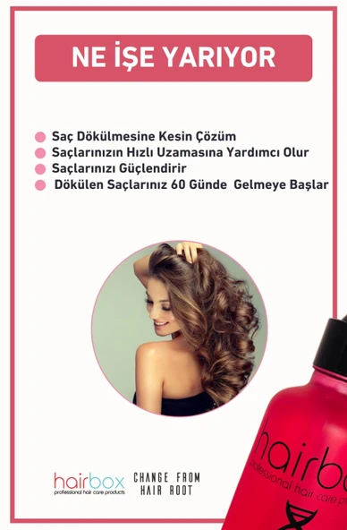 Hairbox Kadın Saç Serumu, Saç Serumu( 5 Serum 1 Tarak Hediye) - 2