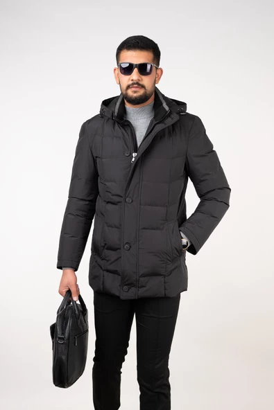 MONTESORİ KAPŞONLU ERKEK ŞİŞME MONT - 9