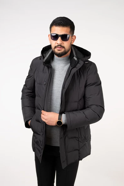 MONTESORİ KAPŞONLU ERKEK ŞİŞME MONT - 7