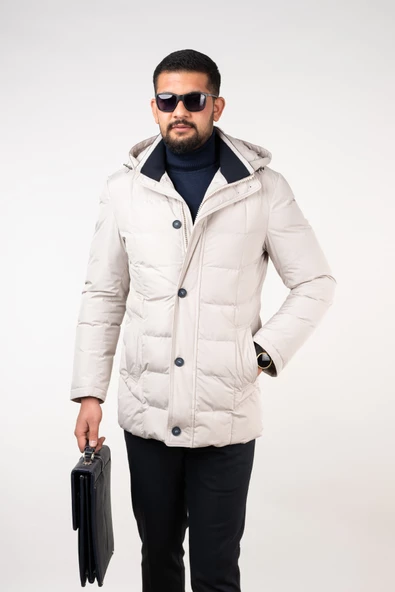 MONTESORİ KAPŞONLU ERKEK ŞİŞME MONT - 2