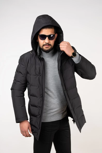 MONTESORİ KAPŞONLU ERKEK ŞİŞME MONT - 11