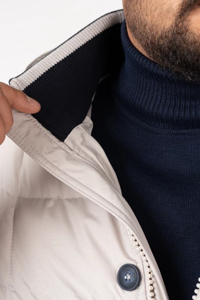 MONTESORİ KAPŞONLU ERKEK ŞİŞME MONT - 6