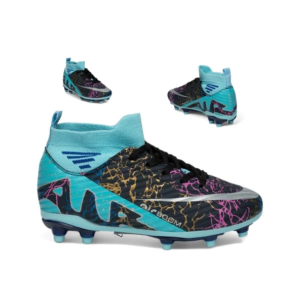 Laliga 565 Krampon Lacivert Turkuaz Desen