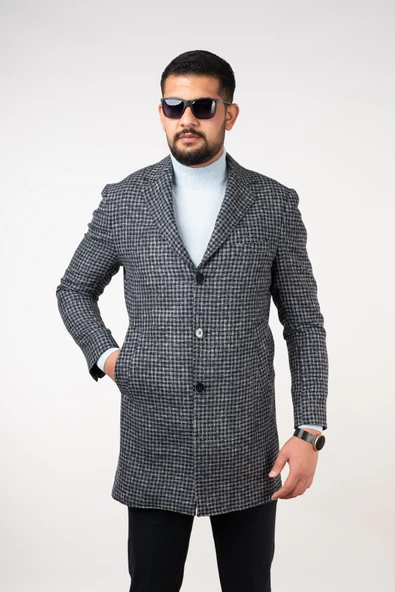 SİR KAŞE REGULAR FİT ERKEK KABAN - 12