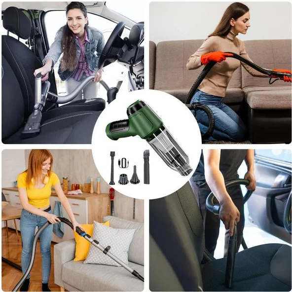 Portatif Araba Vakum Süpürge USB Ofis Ev Halı İçin Şarj Edilebilir Mini Elektrikli Süpürge - 3