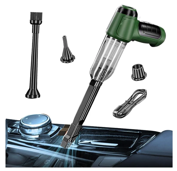 Portatif Araba Vakum Süpürge USB Ofis Ev Halı İçin Şarj Edilebilir Mini Elektrikli Süpürge - 2