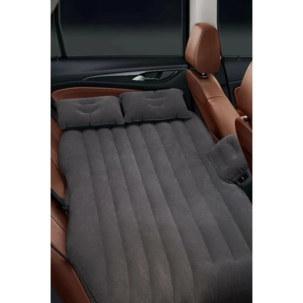 Araç İçi Şişme Yatak Araba Ve Kamp Yatağı Çanta Elektrikli Pompa Tamir Kiti Ve Yastıklı Yatak Seti - 4