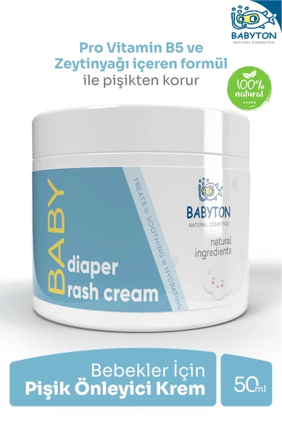 Babyton Pişik Önlemeye Yardımcı Doğal İçerikli Pişik Krem 50 ml