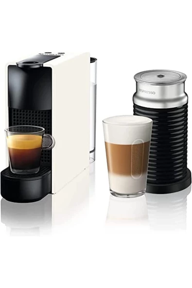 Nespresso C35 White Essenza Mini Kahve Makinesi Ve Süt Köpürtücü Aksesuar, Beyaz