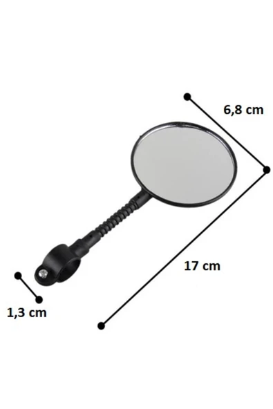 Güvenli ve Kontrollü Sürüş İçin Bisiklet Dikiz Aynası 17 CM - Resim 2