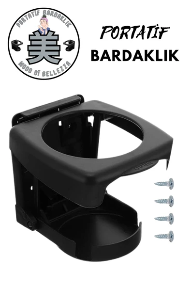 Plastik Katlanır Araç İçin İçecek Bardak Şişe Tutucu Standı ürün görseli 1