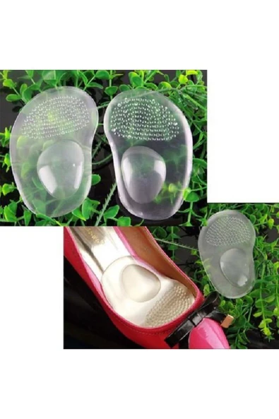 Şeffaf kaymaz Yarım Silikon Jel Ön Ayaklar Ayakkabı Pedleri Ayak Bakımı Aracı Ayak Pedleri ürün görseli 1