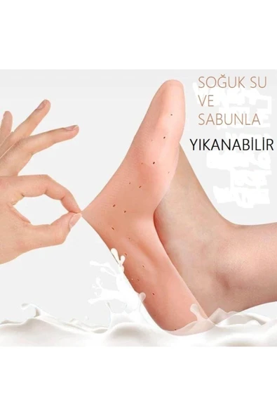 Ayak Bakımı İçin Silikon Nemlendirici Jel Ayak Çorapları - Silikon Patik - 2
