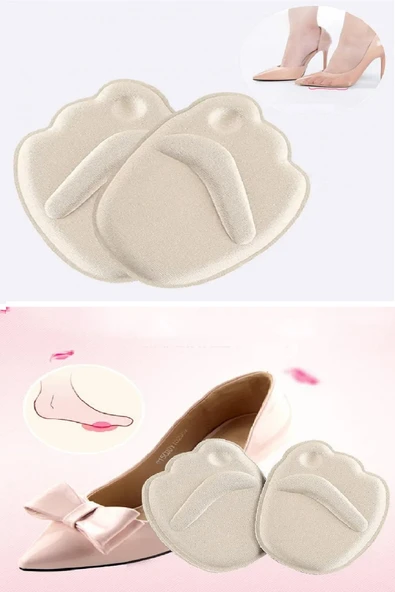 4 Lü Set Ayak Rahatlatıcı Ön Ayak Süngeri + Topuk Koruyucu Daraltma Pedi - Resim 5