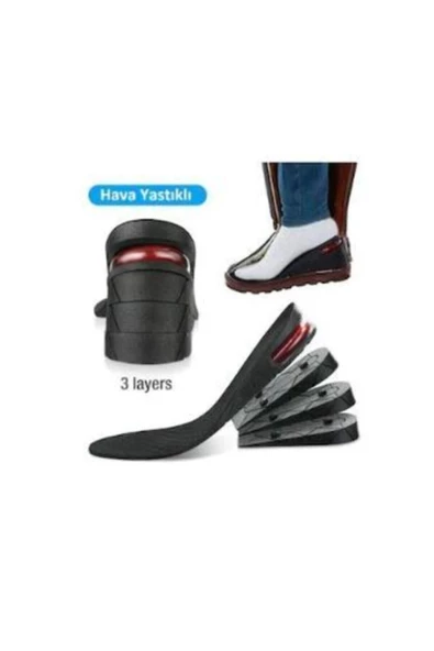 Hava Yastıklı Uzatıcı Uzatan Tabanlık Ortopedik Gizli Topuk 7cm - Resim 4