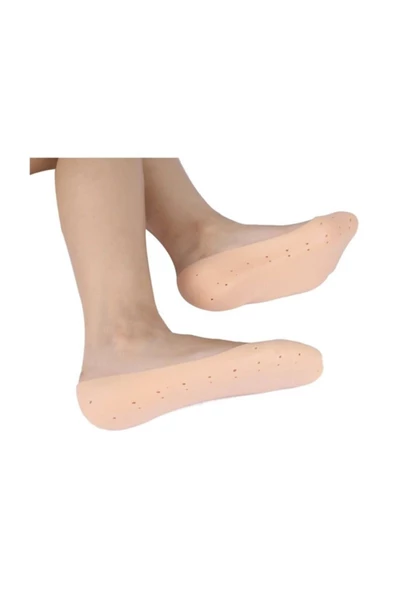 Yumuşak Silikon Rahatlatıcı Patik Çorap Patik Topuk Çatlak Giderici Ayak Bakım Aleti Bir Çift - 3