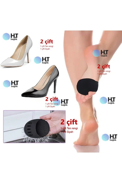 Kadınlar Için Beş Parmak Ayak Ön Ayak Pedleri Nefes Alabilen Yüksek Topuklu Ayakkabı Yastığı - Resim 4