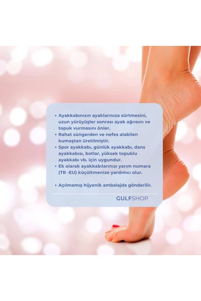 Ayakkabı Topuk Vurma Önleyici ve Daraltma Pedi 3 mm (0.5 Ayak Numarası - TR & EU) 4 Çift - Resim 6