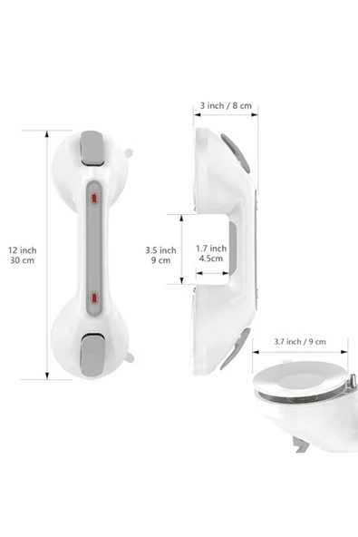 Banyo Güvenlik Tutacağı: Banyo Ve Tuvaletlerde Kullanılmak Üzere Kilitli Vantuzlu Yardımcı Tutacak - Resim 6