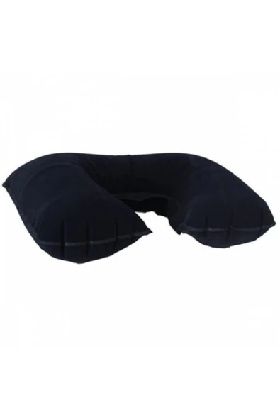 Şişme Seyahat Yastığı Gri Lacivert - Resim 3