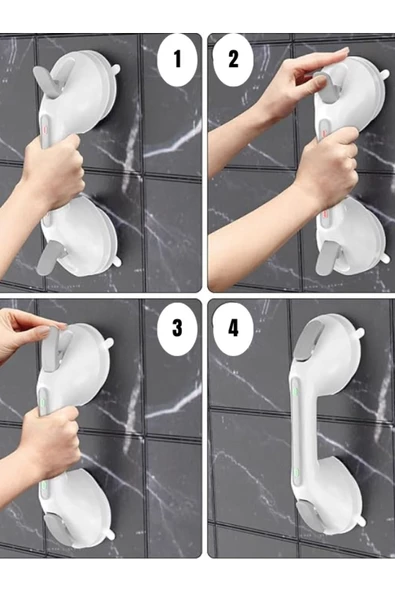 Banyo Güvenlik Tutacağı: Banyo Ve Tuvaletlerde Kullanılmak Üzere Kilitli Vantuzlu Yardımcı Tutacak - 3