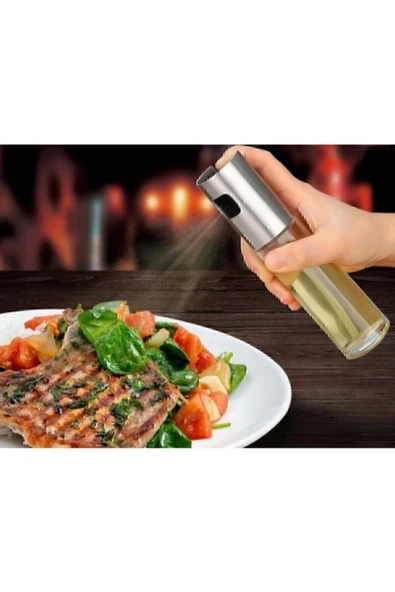 Sprey Cam Şişe Zeytinyağı, Sirke, Yağ Püskürtücü Karışık Renk Yağdanlık 100 ml - 4