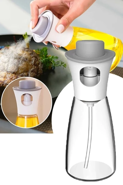 220 Ml Çok Amaçlı Spreyli Cam Şişe Sirkelik Yağdanlık Airfryer Yağdanlık Az Yağ Airfreyer Salata - 2