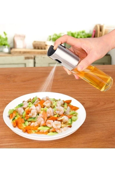 Sprey Cam Şişe Zeytinyağı, Sirke, Yağ Püskürtücü Karışık Renk Yağdanlık 100 ml - 3