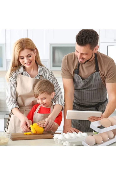 Buzdolabı Yumurta Organizeri 14 Yumurta Kapasiteli Düzenleyici Organizer Saklama Kabı - 5