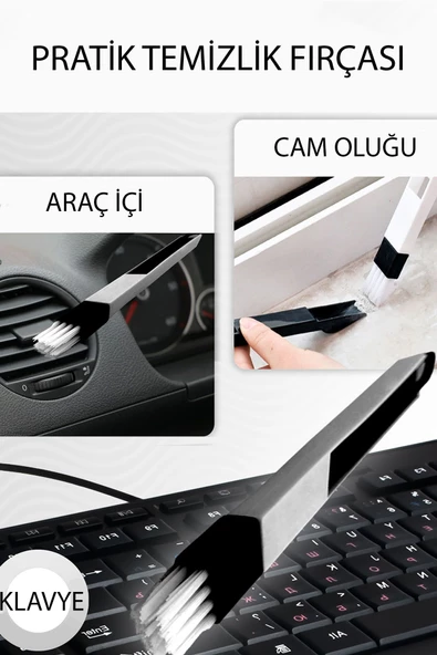 Pratik Klavye Ve Pencere Oluğu Temizleme Fırçası Mini Kürekli Çok Amaçlı Temizlik Fırçası - 2
