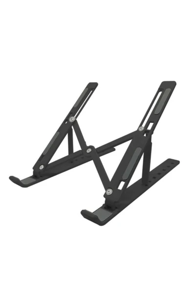 7 Kademeli Ayarlı Katlanabilir Laptop Tablet Standı Siyah - 1
