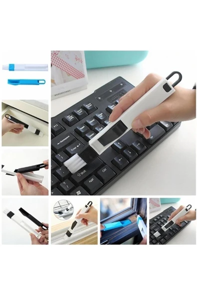 Klavye ve Pencere Oluğu Temizleme Fırçası Mini Kürekli - Resim 2