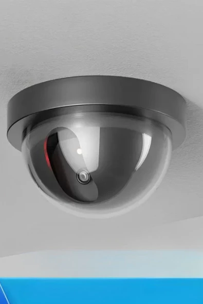 Kablosuz Fake Dome Hırsız Caydırıcı Işıklı Ledli Yalancı Kamera Sahte Güvenlik Kamerası 360° Derece - 5