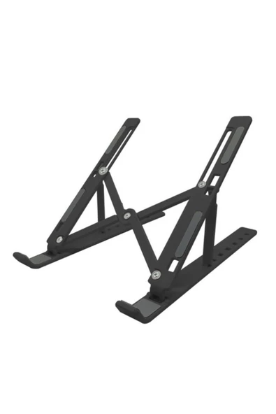 7 Kademeli Ayarlı Katlanabilir Laptop Tablet Standı Siyah - 4