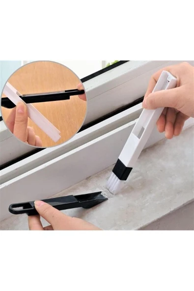 Klavye ve Pencere Oluğu Temizleme Fırçası Mini Kürekli - Resim 3