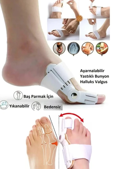 2 Adet Atel Ayak Parmak Başparmak Düzeltici Kemik Çıkığı Düzleştirici Taraklı Ayaklar Için Aparat ürün görseli 1