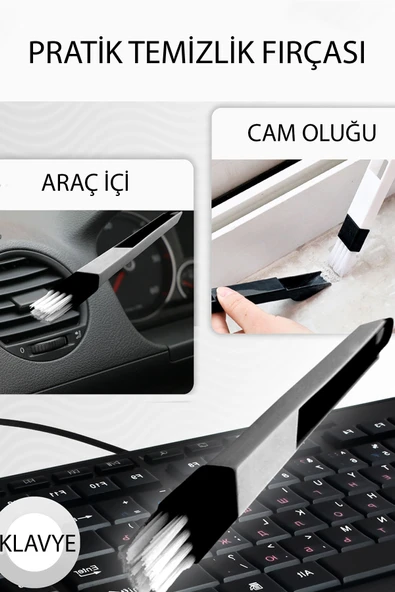 Pratik Klavye Ve Pencere Oluğu Temizleme Fırçası Mini Kürekli Çok Amaçlı Temizlik Fırçası - Resim 2