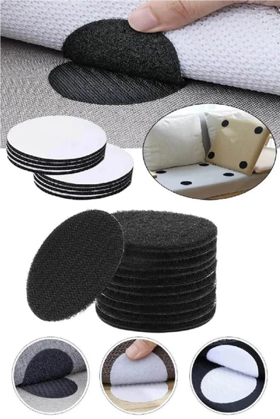 Pratik 10 Adet Halı Kilim Minder Nevresim Örtü Kaydırmaz Cırt Bant Seti Yapışkanlı Halı Kaydırmaz - 3