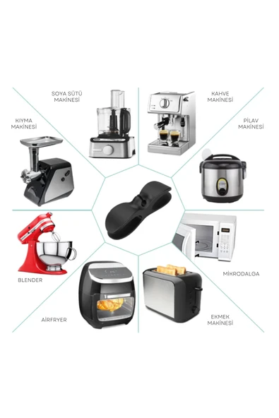 Yapışkanlı Airfryer Kablo Düzenleyici Elektrikli Ev Aleti Kablo Sarma Düzenleme Aparatı 4 Adet - 2