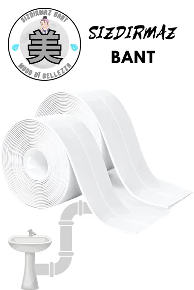 2 Adet Su Sızdırmaz Geçirmez Bant Lavabo Küvet Kenar Bandı Küvet Duş 3,2 M X 38