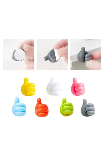 El Şeklinde Kauçuk Çok Amaçlı Kablo Tutacak 10 Adet - Resim 3