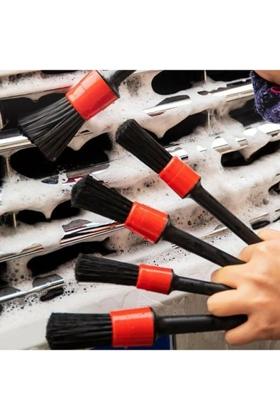 5 Parça Araç Detaylı Temizlik Fırçası İç Dış motor Temizlik Fırça Seti (Lisinya) ürün görseli 1