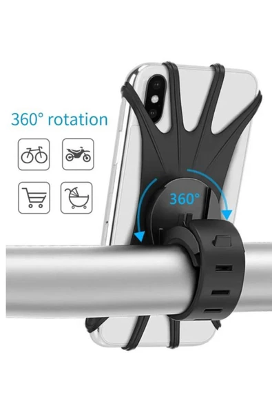 Esnek Silikon Örümcek Bisiklet Telefon Tutucu ürün görseli 1