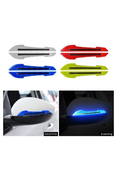 Araba Ayna Çarpma Koruyucu Renkli Reflektif Şerit - Resim 2