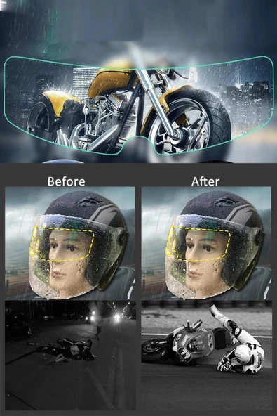 Görüş Açıcı Yağmur Koruyucu Motor Kaskı Yağmur Motosiklet Kaskı Için Yağmur Kaydırıcı - 2
