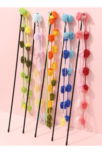 50 cm Çıngıraklı Kedi Oyun Oltası - Resim 4