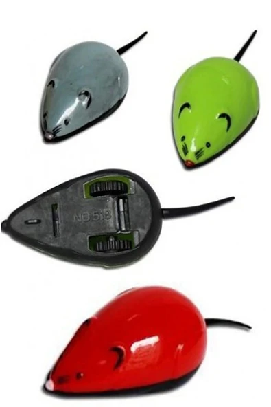 Çek Bırak Fare Kedi Eğitim Oyuncağı Hareketli Kurmalı Oyuncak ürün görseli 1